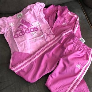 Adidas track suit with shirt